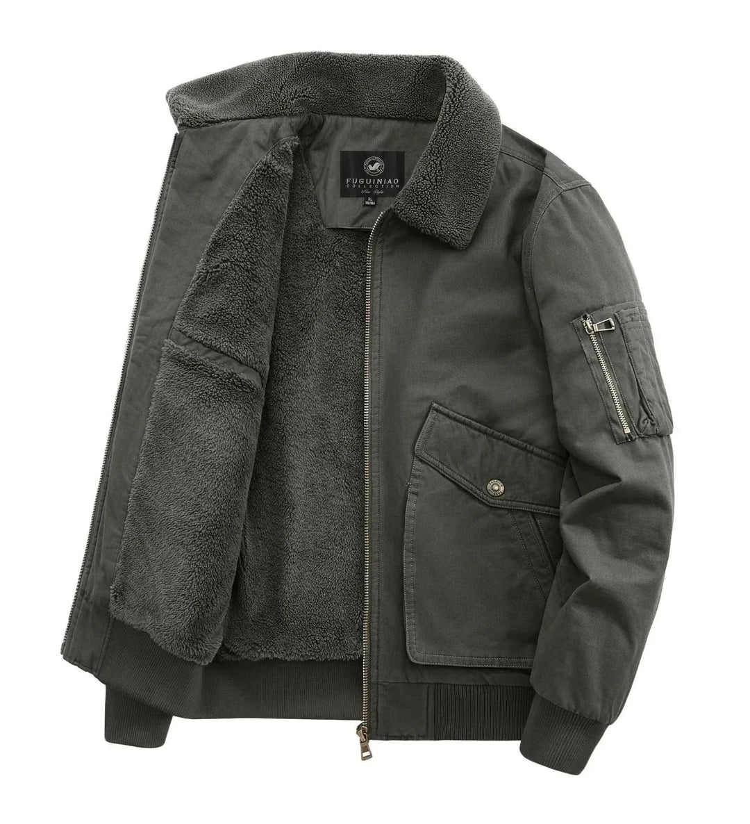 Heidi-Mode | Klassische Fleece Männer Winterjacke