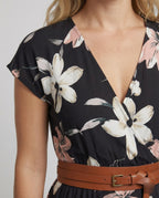 Boho Langes Maxikleid mit Blumenmuster für Sommer & Urlaub | Heidi-Mode
