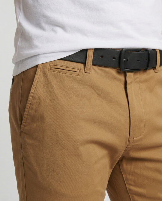 Herren Chinohose Slim Fit mit Elastikbund