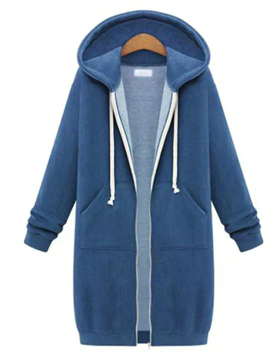 Heidi-Mode | Damen Lange Kapuzenjacke