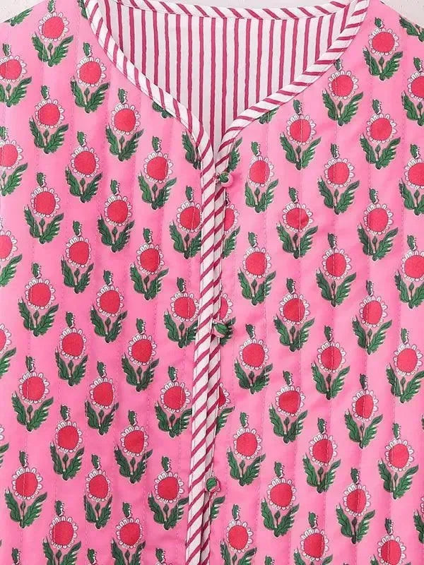 Heidi-Mode | Baumwollblumen-Steppjacke