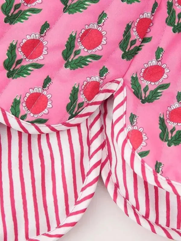 Heidi-Mode | Baumwollblumen-Steppjacke