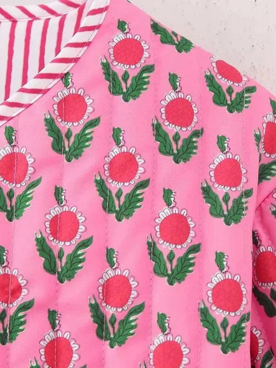 Heidi-Mode | Baumwollblumen-Steppjacke