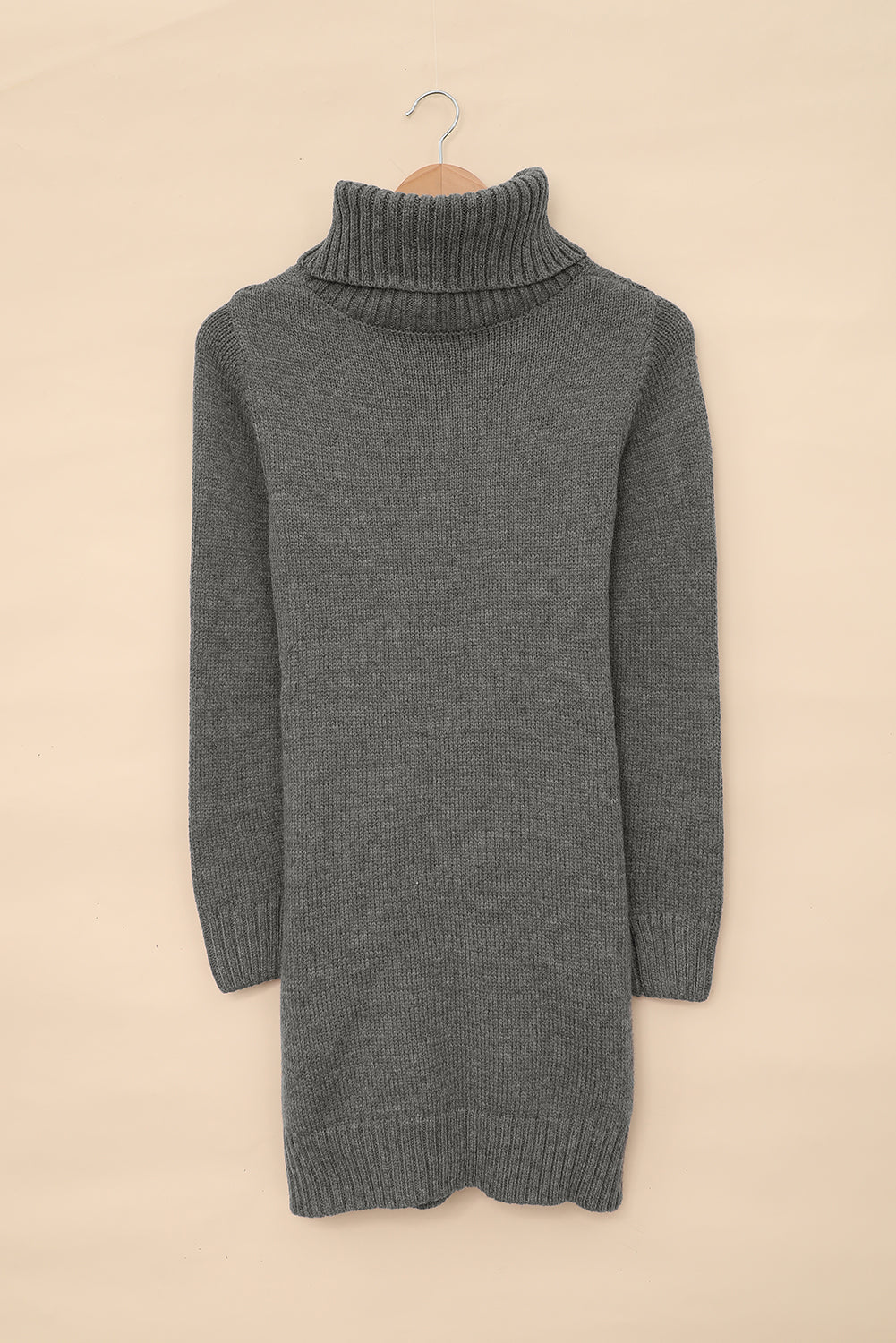 Cowl Neck Kabel Pullover Kleid