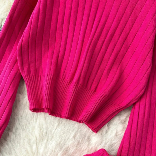 Heidi-Mode | Frauen Freizeit Ribbed Zwei Teiliges SweatSatz