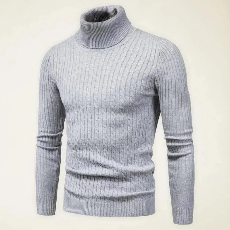 Heidi-Mode | Border Slim Fit Rollkragenpullover Herren