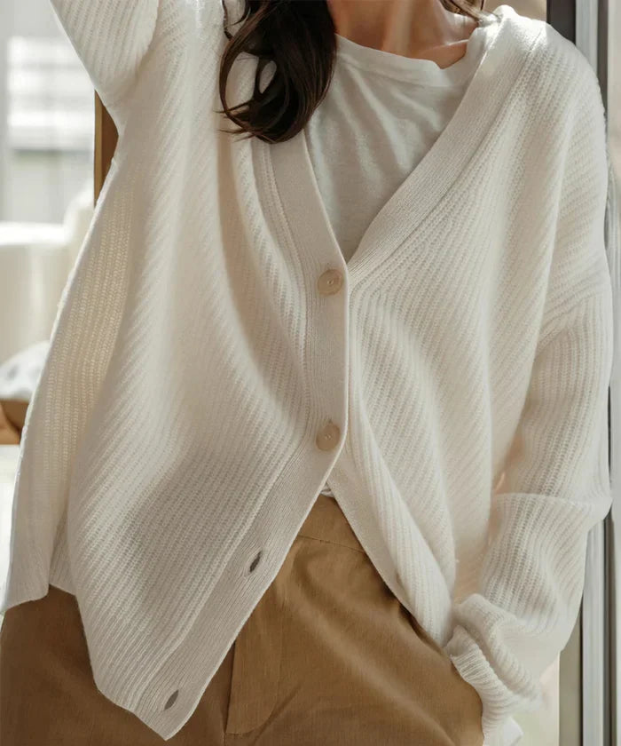 Stilvolle Kaschmir Cardigan Jacke Damen