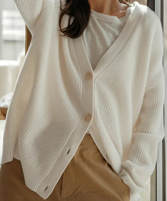 Stilvolle Kaschmir Cardigan Jacke Damen