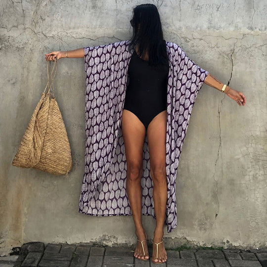 Heidi-Mode | Glamouröse Sonnenschutz Resort Strandkleid Cover Up