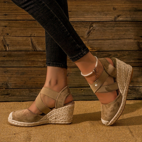 Heidi-Mode | Damen Espadrilles mit Keilabsatz