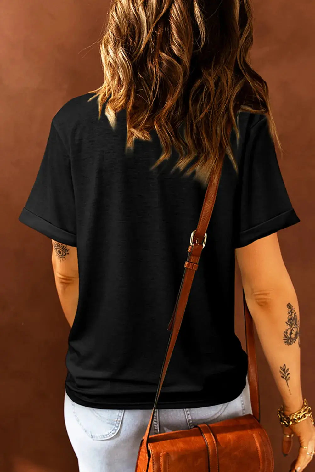 Heidi-Mode | Dankbar Pailletten Rundhals Kurzarm T-Shirt