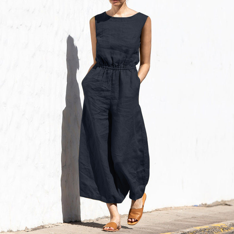 Ärmelloser Casual Jumpsuit