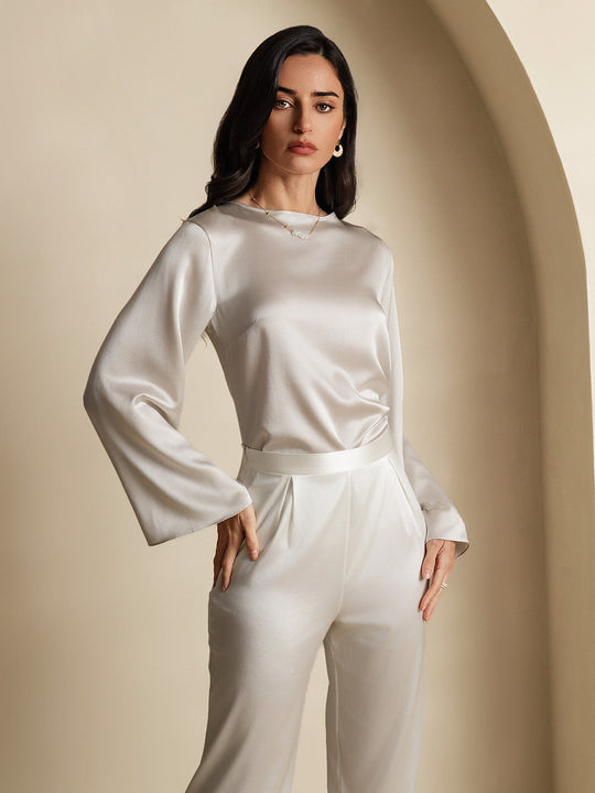 Heidi-Mode | Seiden Langarm Bluse