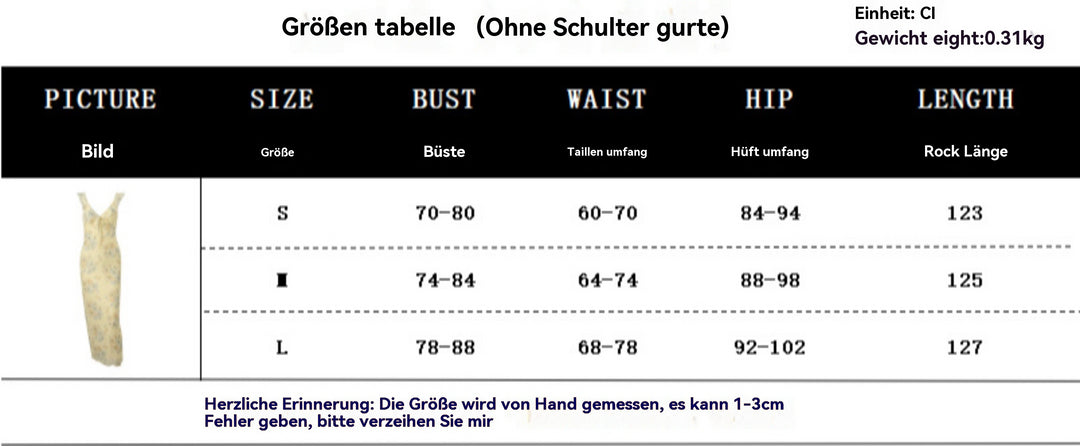 Heidi Mode | Vintage bedrucktes schmal geschnittenes Strapskleid