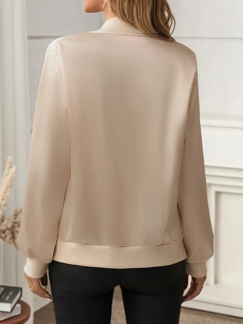 Heidi-Mode | Jacke Mit Reißverschluss Uni-Farbe Für Damen