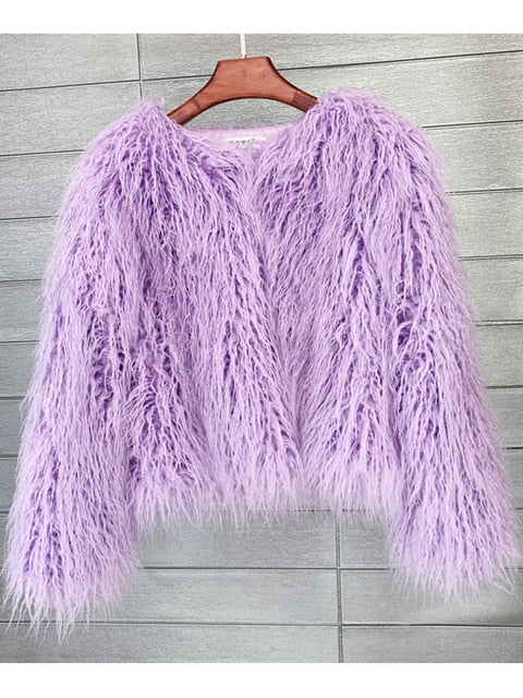 Heidi-Mode | Eleganter Warmer Kunstpelzmantel Für Herbst Und Winter