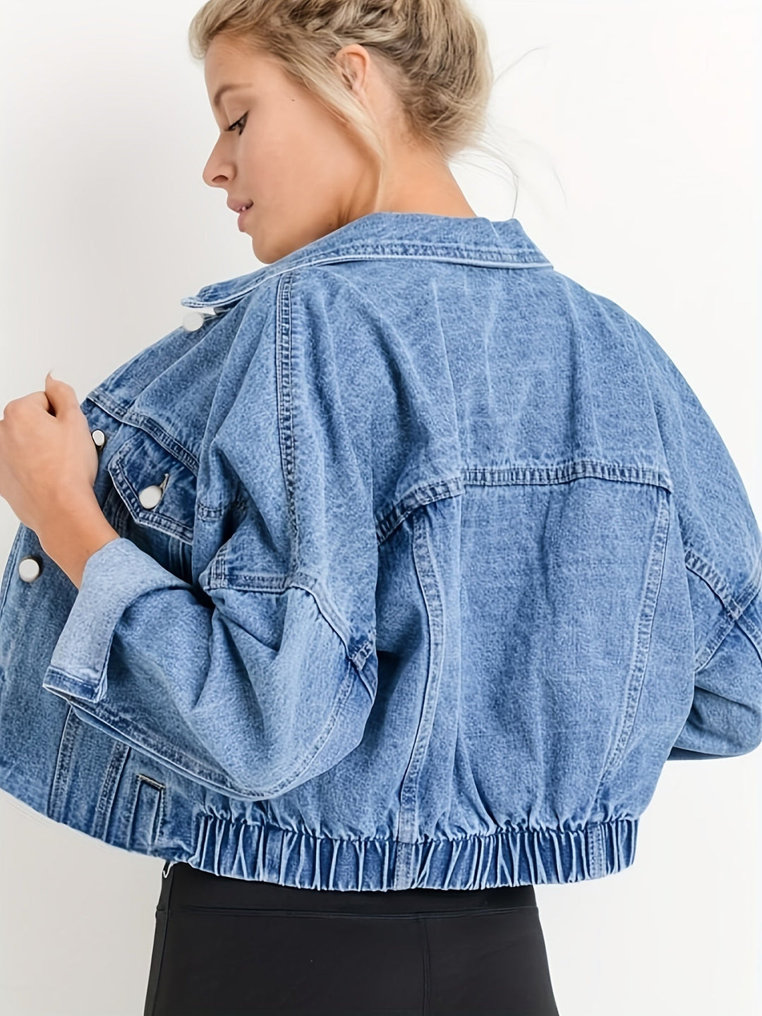 Heidi-Mode | Blaue Jeansjacken mit Kurzem Revers