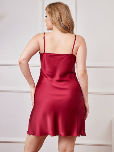 Heidi-Mode | Plus Size Ren Seide Sexy Chemise Nachtwäsche