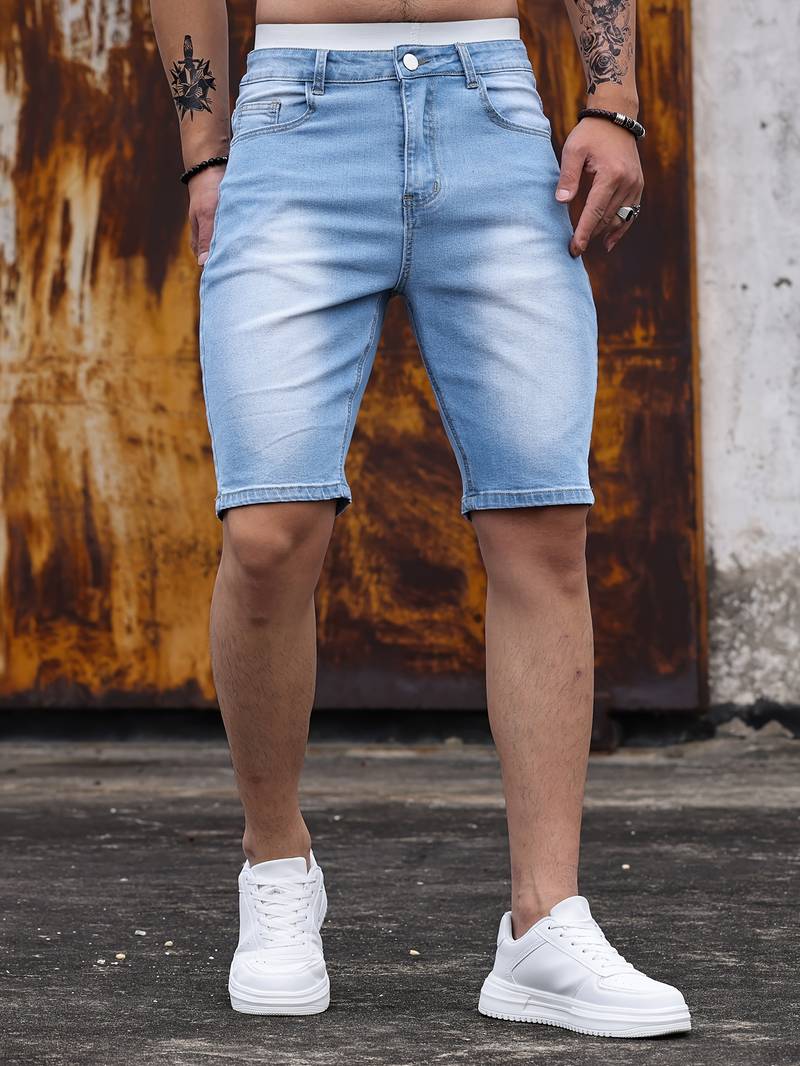 Heidi – schmal geschnittene sommer-jeansshorts