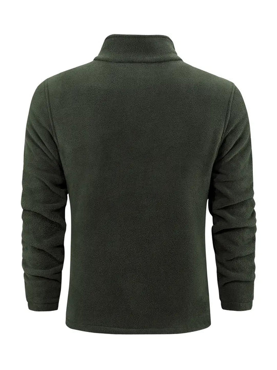 Heidi-Mode - Herren Warme Fleecejacke mit Stehkragen - Komfortable Reißverschlussjacke für Herbst und Winter