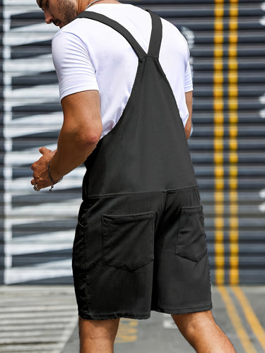 Heidi-Mode | Atmungsaktiver und Schnelltrocknender Freizeit Herrenoverall mit Taschen und Verstellbaren Streifen