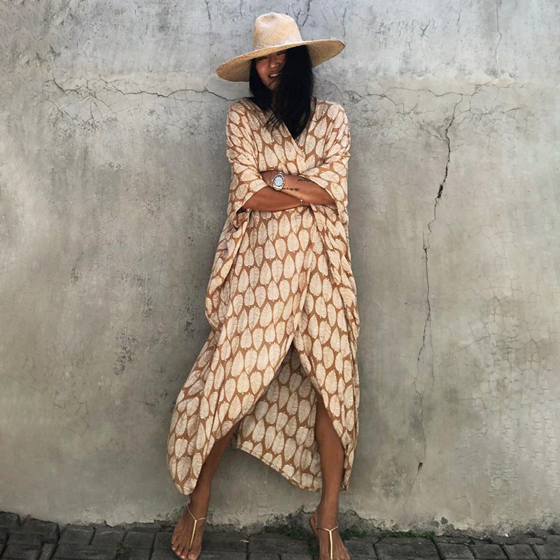 Heidi-Mode | Glamouröse Sonnenschutz Resort Strandkleid Cover Up