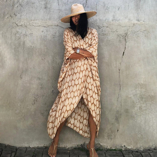 Heidi-Mode | Glamouröse Sonnenschutz Resort Strandkleid Cover Up