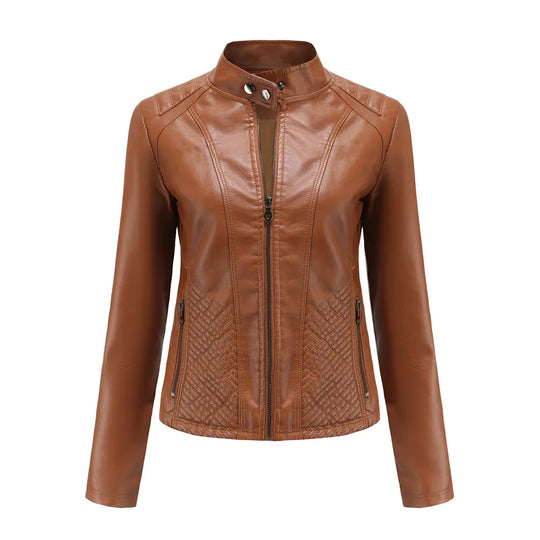 einfache dünne Lederjacke