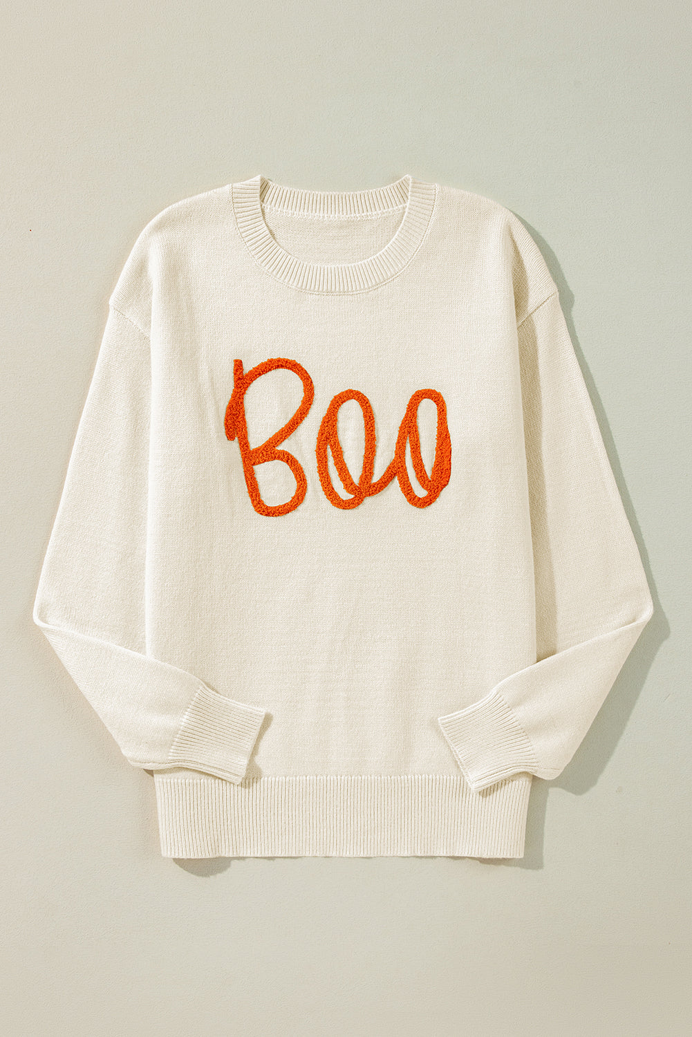 Boo Strickmuster Gerippter Rand Drop Shoulder Pullover