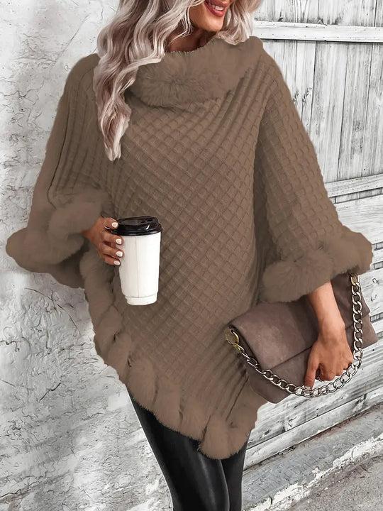Heidi-Mode | Poncho-Style Strickpullover
