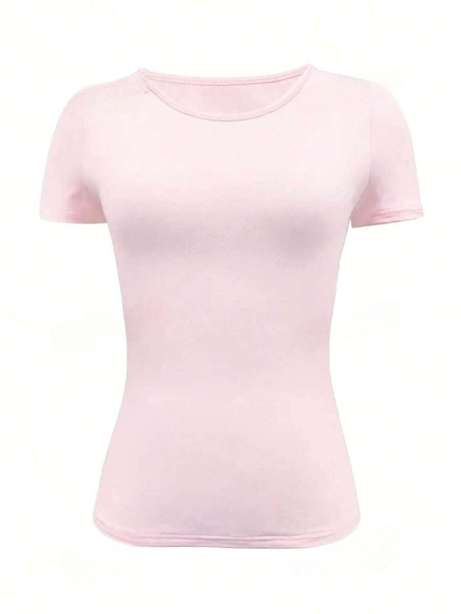 Heidi-Mode | Rundhalsausschnitt Kurzarm T-Shirt