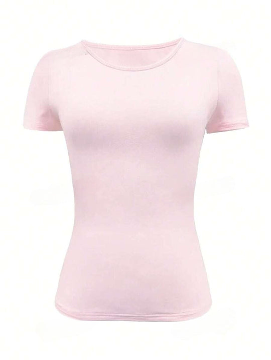 Heidi-Mode | Rundhalsausschnitt Kurzarm T-Shirt