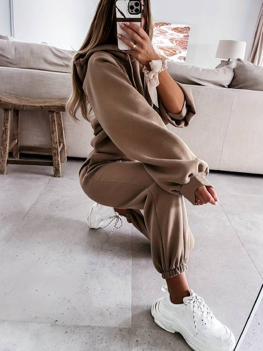 Heidi-Mode - Trendy Oversized Hoodie & Jogginghose Set für Frauen