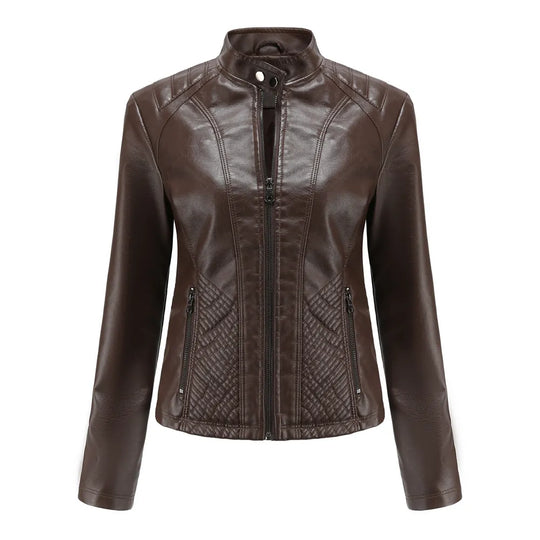 einfache dünne Lederjacke