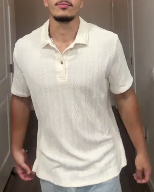 Heidi-Mode | Weiße Poloshirt (Herren)