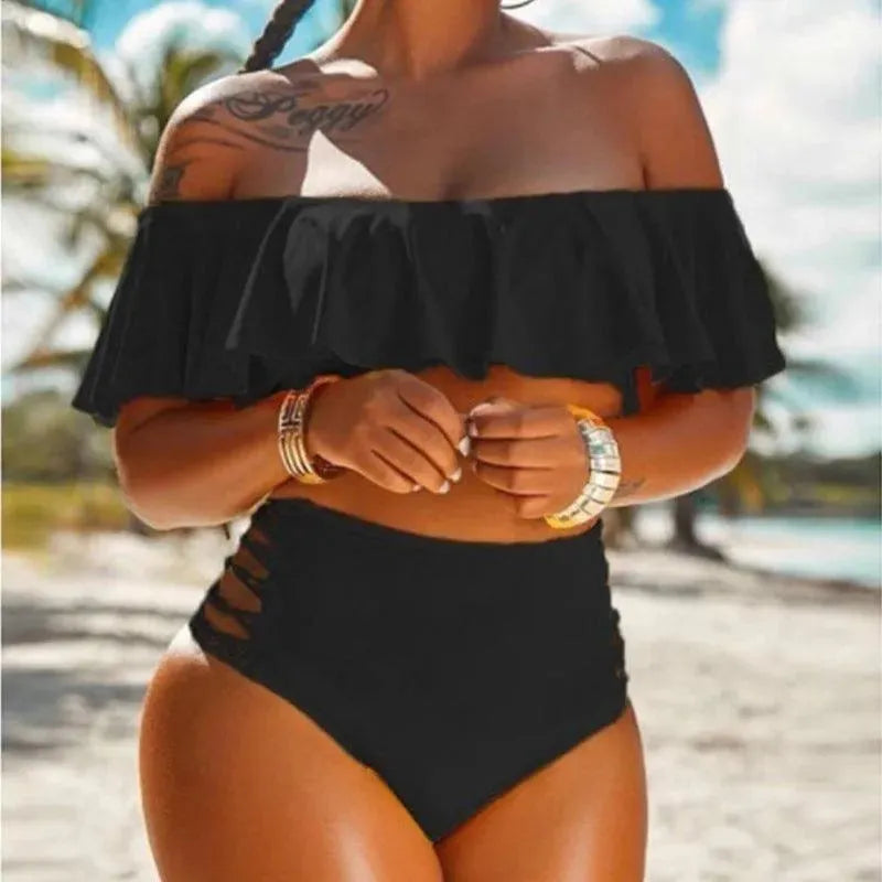 Heidi-Mode | Bikini für den Strand mit hoher Taille