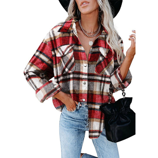 Heidi-Mode | Damen Karo Jacke aus Wolle