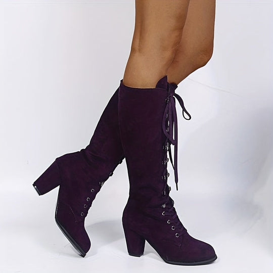 Heidi-Mode – kniehohe, bequeme lange Winterstiefel für Damen