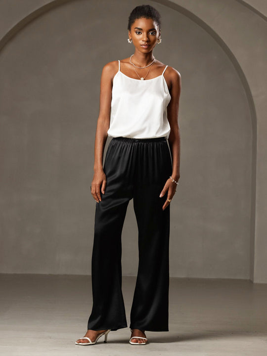 Heidi-Mode | Seide Entspannt Spaghettiträger Camisole Top