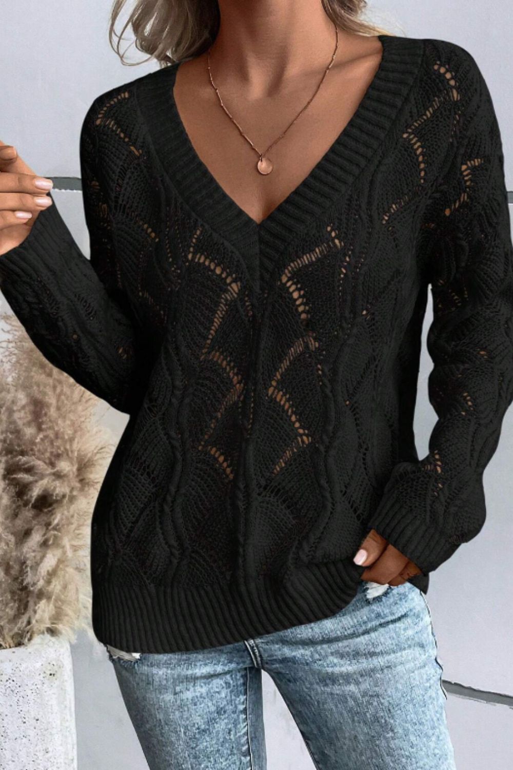 Heidi-Mode | Offene Sommer Strickjacke Damen mit Langen Ärmeln