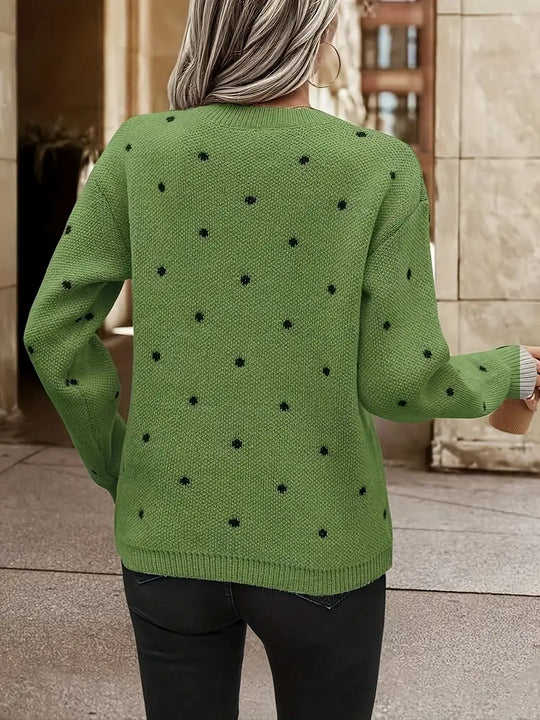 Heidi-Mode | Pullover mit Polka-Dot-Muster