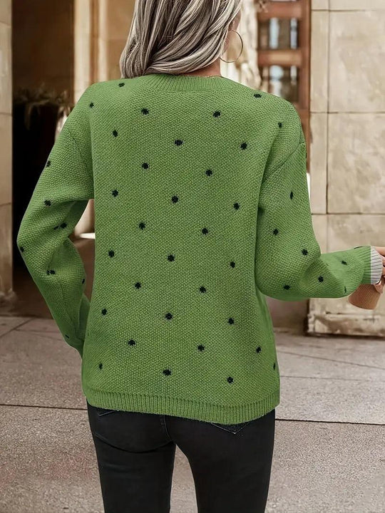 HeidiMode – langärmliger poker-dot-pullover