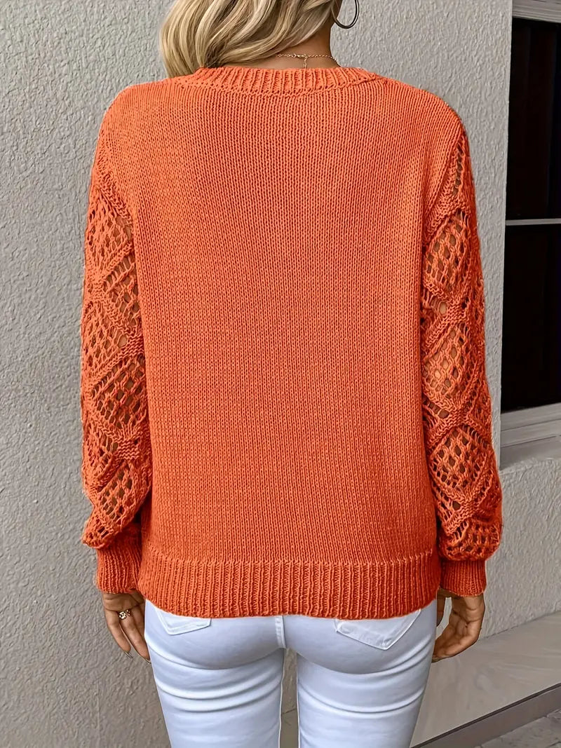 Eleganter Pullover mit V-Ausschnitt