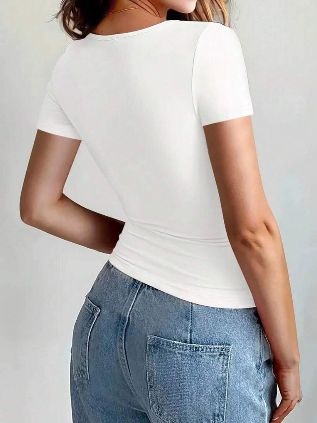 Heidi-Mode | Rundhalsausschnitt Kurzarm T-Shirt