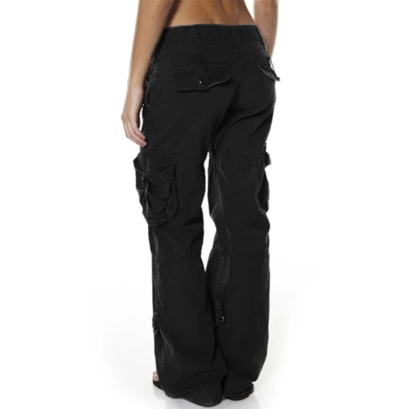 Heidi-Mode | Damen Niedrig Geschnittene Cargo-Hosen Lässig Trendy