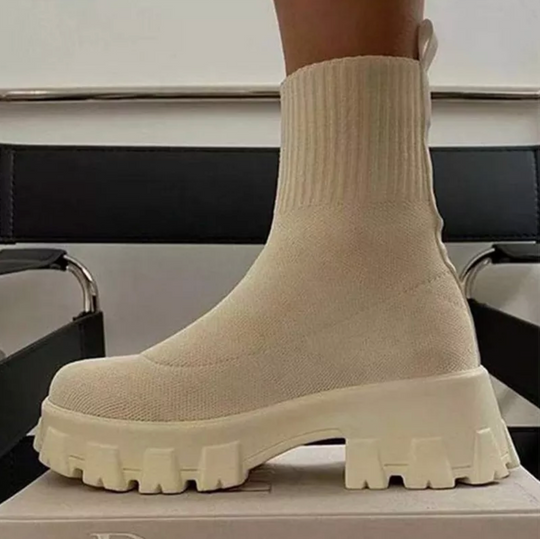 Heidi-Mode | Stiefel Socke Frau Plattform Hoch