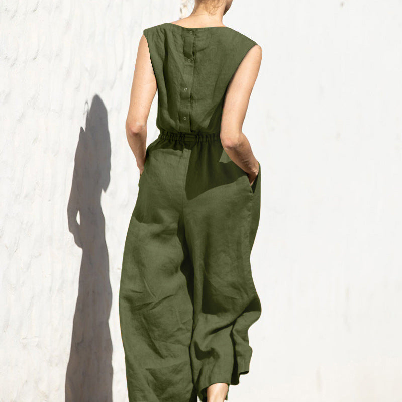 Ärmelloser Casual Jumpsuit