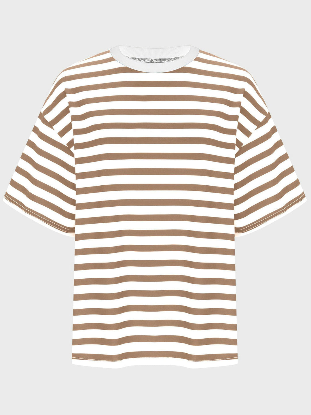 Heidi-Mode | Gestreiftes Rundhals-Halbarm-T-Shirt