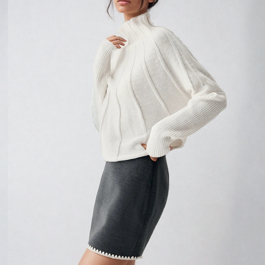 Heidi-Mode - Stylische Strickrollkragenpullover für den Winter für Frauen