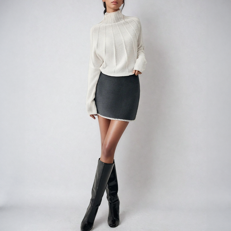 Heidi-Mode - Stylische Strickrollkragenpullover für den Winter für Frauen